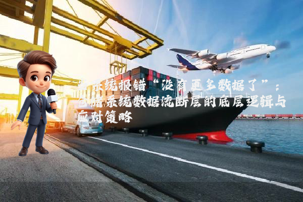 当系统报错“没有更多数据了”:仓储系统数据流断层的底层逻辑与应对策略